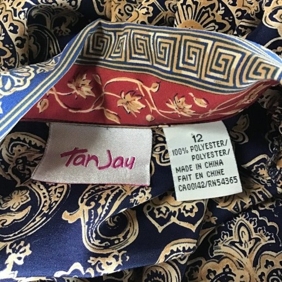 Vintage- Tan Jay Medallion/Paisley Button Down - Picture 9 of 9